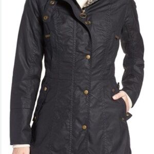 NWOT Barbour Holsteiner Skirted Waxed Cotton Jacket, Sz 8 (fits 6,8)